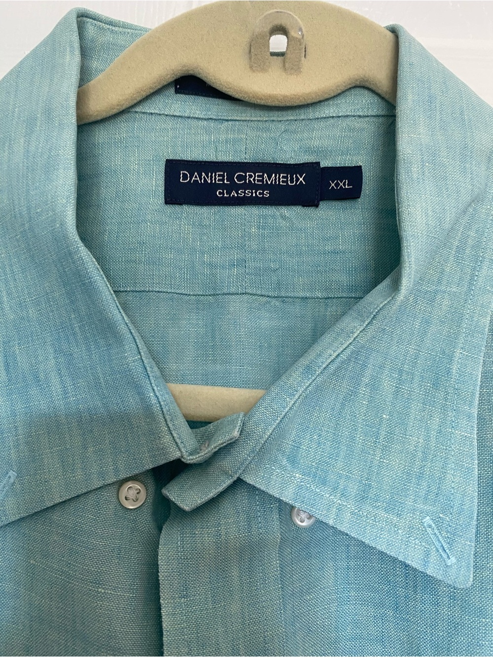 Daniel Cremieux Light Aqua Linen Button-Down Shirt